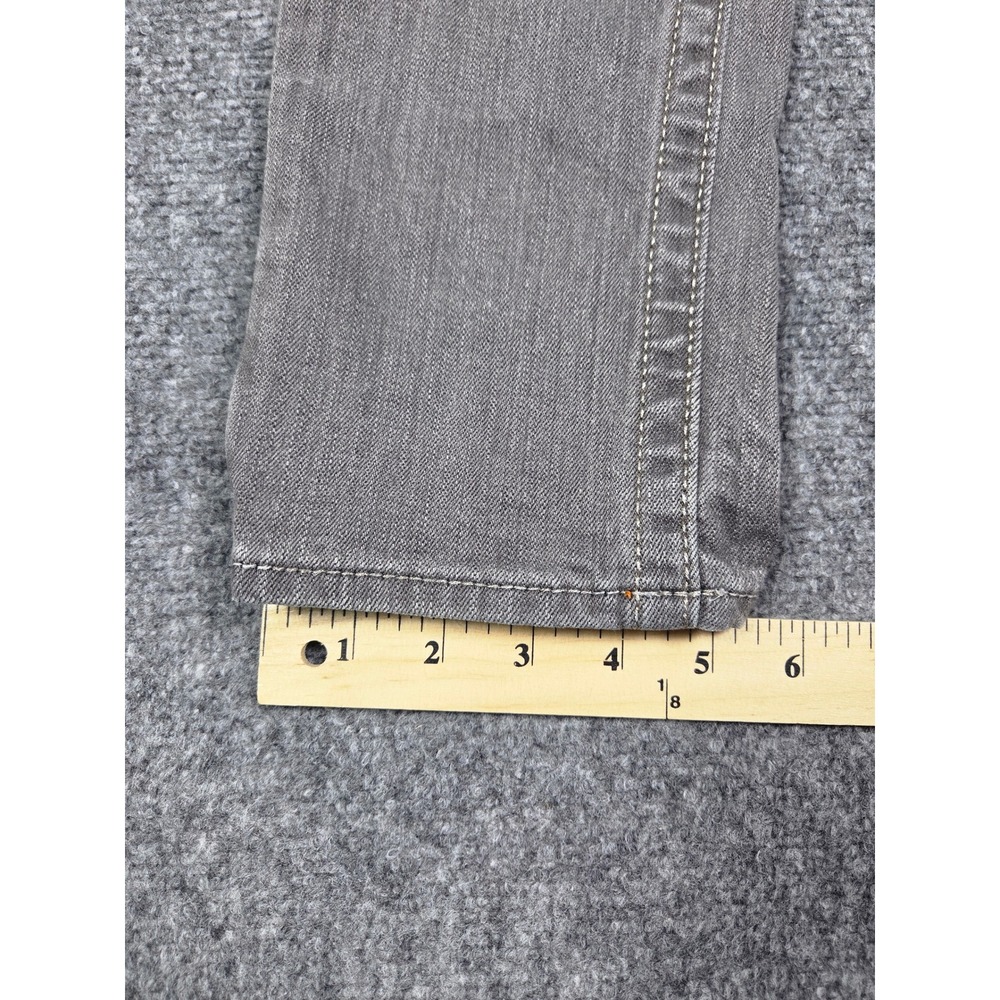 Rock Revival Skinny Jeans Womens 28 Gray Embellished Stitching Low Rise Denim - Picture 6 of 15